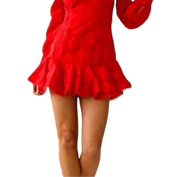 Selfie Leslie Red Saints & Secrets dress size small Brunch Sorority Formal - Picture 3 of 9